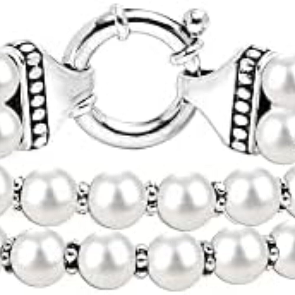 Pearl Bracelets for Women Sterling Silver 7.5 Inch Adjustable Jewelry Gifts